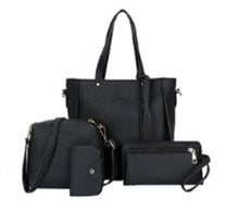 Load image into Gallery viewer, PU Leather Women&#39;s Shoulderbag +Casual Tote + Lady Handbag +Card Coin Bags Purse Messenger Satchel 4pcs/set