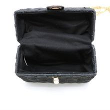 Load image into Gallery viewer, New rattan black straw Shoulder Bag Women hand-woven Messenger Bag Summer Beach Square box Straw Handbag For lady Bolsa Feminina
