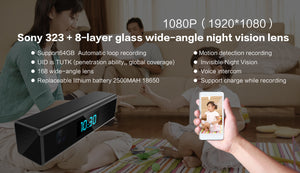 K11Table Clock Camera 1080P 720P Wifi Clock Camera Alarm Setting IR Night Vision Mini Camera Motion Sensor Mini Camcorder