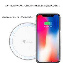 Load image into Gallery viewer, New Arrival Qi Wireless Power Charger Charging Pad for Mobile iPhone  Fast charger for iphone 8 8 plus X for SAMSUNG S8 S7