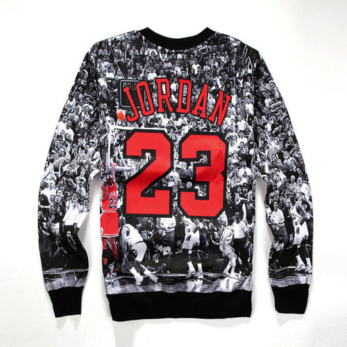 2018 Spring/Autumn Men 3D Pullover Hoodie Print Jordan Sweatshirt Men Streetwear Long Sleeve Crewneck Casual Sweatshirt Vetemen