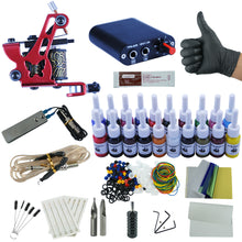 Load image into Gallery viewer, 20Color Tattoo Ink Sets Coils Machine Power Supply Set Needles Beginner Permanent Makeup Supplies