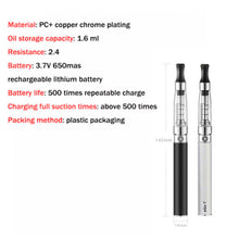 Load image into Gallery viewer, Portable 650mAh Battery USB Charging Pen Shape Electronic Cigarettes Vapor Kit