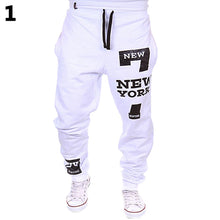 Load image into Gallery viewer, Men New York Print Jogger Dance Sportwear Baggy Casual Pants Trousers Sweatpants