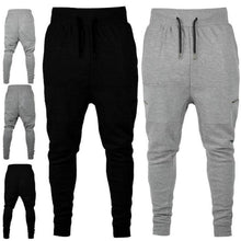 Load image into Gallery viewer, Men Casual Zippered Sweatpants Jogger Sport Trousers Drawstring Hip-hop Pants