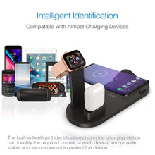 Load image into Gallery viewer, 4 in 1 Wireless Charging Dock Station For Apple Watch iPhone X XS XR MAX 11 Pro 8 Airpods 10W Qi Fast Charger Stand Holder