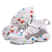 Load image into Gallery viewer, Fires Men Casual Shoes Fashion Black White Loafer Shoes Male Breathable Cool Flat Shoes High Top Man&#39;s Outdoor Sneakers