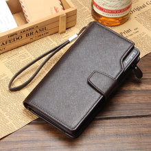Load image into Gallery viewer, Top Quality leather long wallet men pruse male clutch zipper around wallets men women money bag pocket mltifunction