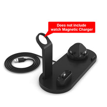 Load image into Gallery viewer, 4 in 1 Wireless Charging Dock Station For Apple Watch iPhone X XS XR MAX 11 Pro 8 Airpods 10W Qi Fast Charger Stand Holder