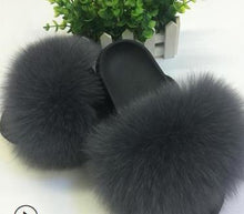 Load image into Gallery viewer, Faux Fur Slippers Women