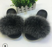 Load image into Gallery viewer, Faux Fur Slippers Women