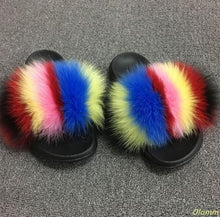Load image into Gallery viewer, Faux Fur Slippers Women