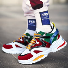 Load image into Gallery viewer, Casual Shoes Men Breathable Sneakers Trend Fashion Cheap Lace Up Color Matching Zapatilla