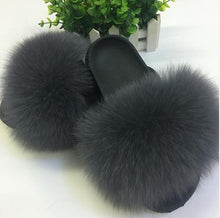 Load image into Gallery viewer, Faux Fur Slippers Women