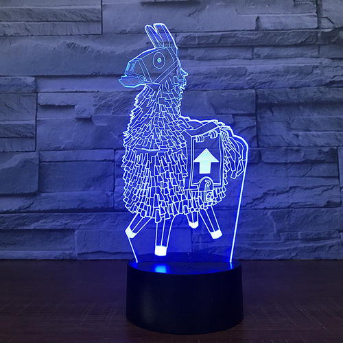 Fortnite 3D Lamp RGB Changeable Mood Lamp 7 Color Light LED Night Light NIGHT LIGHT Multicolor Cartoon Toy Luminaria