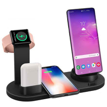 Load image into Gallery viewer, 4 in 1 Wireless Charging Dock Station For Apple Watch iPhone X XS XR MAX 11 Pro 8 Airpods 10W Qi Fast Charger Stand Holder