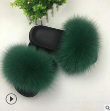 Load image into Gallery viewer, Faux Fur Slippers Women
