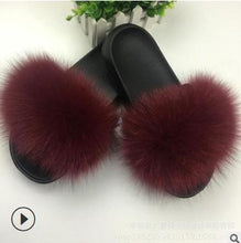 Load image into Gallery viewer, Faux Fur Slippers Women