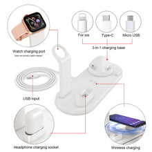 Load image into Gallery viewer, 4 in 1 Wireless Charging Dock Station For Apple Watch iPhone X XS XR MAX 11 Pro 8 Airpods 10W Qi Fast Charger Stand Holder