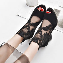 Load image into Gallery viewer, Summer Mesh Peep Toe Sandals Sexy Heels Single Shoes
