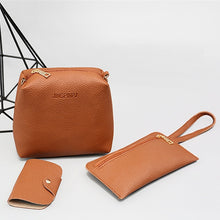 Load image into Gallery viewer, PU Leather Women&#39;s Shoulderbag +Casual Tote + Lady Handbag +Card Coin Bags Purse Messenger Satchel 4pcs/set