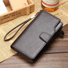 Load image into Gallery viewer, Top Quality leather long wallet men pruse male clutch zipper around wallets men women money bag pocket mltifunction