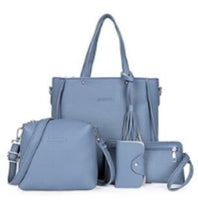 Load image into Gallery viewer, PU Leather Women&#39;s Shoulderbag +Casual Tote + Lady Handbag +Card Coin Bags Purse Messenger Satchel 4pcs/set