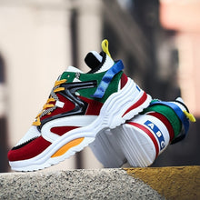 Load image into Gallery viewer, Casual Shoes Men Breathable Sneakers Trend Fashion Cheap Lace Up Color Matching Zapatilla