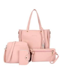 Load image into Gallery viewer, PU Leather Women&#39;s Shoulderbag +Casual Tote + Lady Handbag +Card Coin Bags Purse Messenger Satchel 4pcs/set