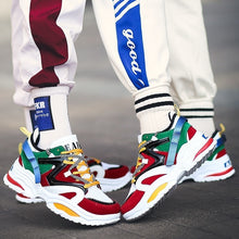 Load image into Gallery viewer, Casual Shoes Men Breathable Sneakers Trend Fashion Cheap Lace Up Color Matching Zapatilla