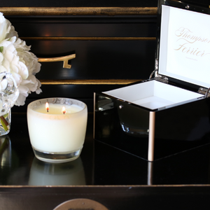 Lacquer Gift Box & Glass Candle