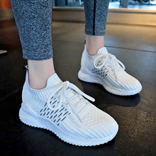 Load image into Gallery viewer, Women   White Sneakers Streetwear Women Wedges