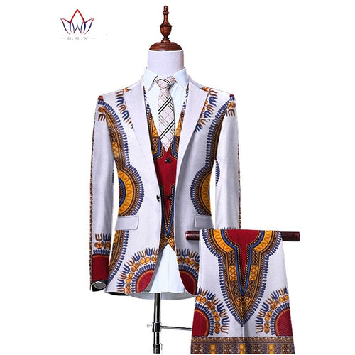 (Jacket+Vest+Pants)Blazers for Men 3 Piece Slim Fit Cowboy Wedding Men Suit Retro Gentleman Mens' African Clothing 6XL WYN230
