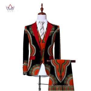 (Jacket+Vest+Pants)Blazers for Men 3 Piece Slim Fit Cowboy Wedding Men Suit Retro Gentleman Mens' African Clothing 6XL WYN230