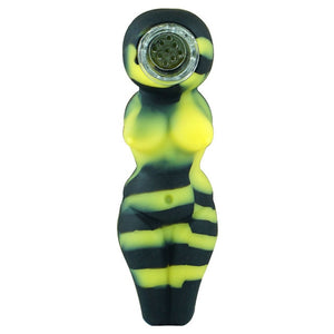 Silicone Smoking Pipe with Glass Bowl Unbreakable Hand pipe Food Grade Silicone Tobacco pipe