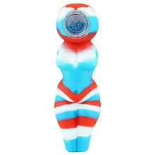 Load image into Gallery viewer, Silicone Smoking Pipe with Glass Bowl Unbreakable Hand pipe Food Grade Silicone Tobacco pipe