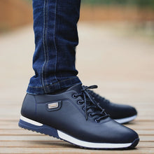 Load image into Gallery viewer, Men&#39;s PU Leather Business Casual Shoes for Man Outdoor Breathable Sneakers Male Fashion Loafers Walking Footwear Tenis Feminino