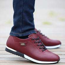 Load image into Gallery viewer, Men&#39;s PU Leather Business Casual Shoes for Man Outdoor Breathable Sneakers Male Fashion Loafers Walking Footwear Tenis Feminino