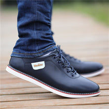 Load image into Gallery viewer, Men&#39;s PU Leather Business Casual Shoes for Man Outdoor Breathable Sneakers Male Fashion Loafers Walking Footwear Tenis Feminino
