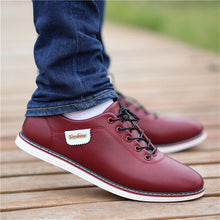 Load image into Gallery viewer, Men&#39;s PU Leather Business Casual Shoes for Man Outdoor Breathable Sneakers Male Fashion Loafers Walking Footwear Tenis Feminino