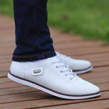 Load image into Gallery viewer, Men&#39;s PU Leather Business Casual Shoes for Man Outdoor Breathable Sneakers Male Fashion Loafers Walking Footwear Tenis Feminino
