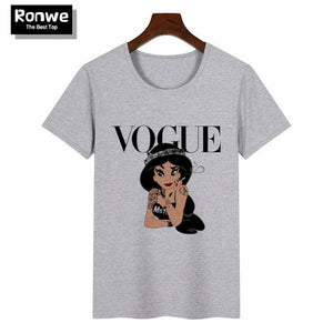 Women 2019 Summer Graphic Tee Shirt Femme Funny Princess Vogue Harajuku T Shirt Korean Tops Kawaii Streetwear Camiseta Mujer