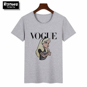 Women 2019 Summer Graphic Tee Shirt Femme Funny Princess Vogue Harajuku T Shirt Korean Tops Kawaii Streetwear Camiseta Mujer
