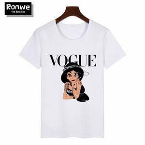 Women 2019 Summer Graphic Tee Shirt Femme Funny Princess Vogue Harajuku T Shirt Korean Tops Kawaii Streetwear Camiseta Mujer