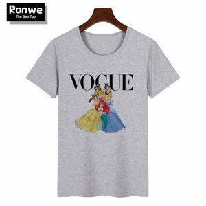 Women 2019 Summer Graphic Tee Shirt Femme Funny Princess Vogue Harajuku T Shirt Korean Tops Kawaii Streetwear Camiseta Mujer