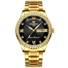 Load image into Gallery viewer, Luxury men&#39;s quartz watch brand steel calendar 30 meters Rolexable waterproof men&#39;s quartz watch gold clock relogio masculino