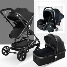 Load image into Gallery viewer, Multifunctional 3 in 1 Baby Stroller High Landscape Stroller  Folding Carriage Gold Baby Stroller Newborn Stroller