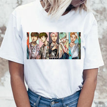 Load image into Gallery viewer, Kpop T Shirt JIN SUGA J HOPE Women JIMIN V JUNGKOOK Top Tshirt for K pop Korean Tees Funny Graphic Female T-shirt K-pop