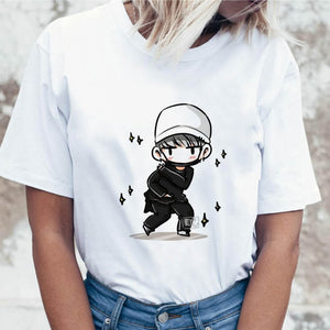 Kpop T Shirt JIN SUGA J HOPE Women JIMIN V JUNGKOOK Top Tshirt for K pop Korean Tees Funny Graphic Female T-shirt K-pop
