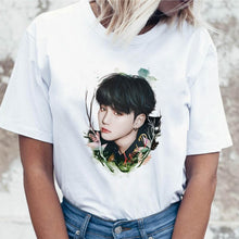 Load image into Gallery viewer, Kpop T Shirt JIN SUGA J HOPE Women JIMIN V JUNGKOOK Top Tshirt for K pop Korean Tees Funny Graphic Female T-shirt K-pop